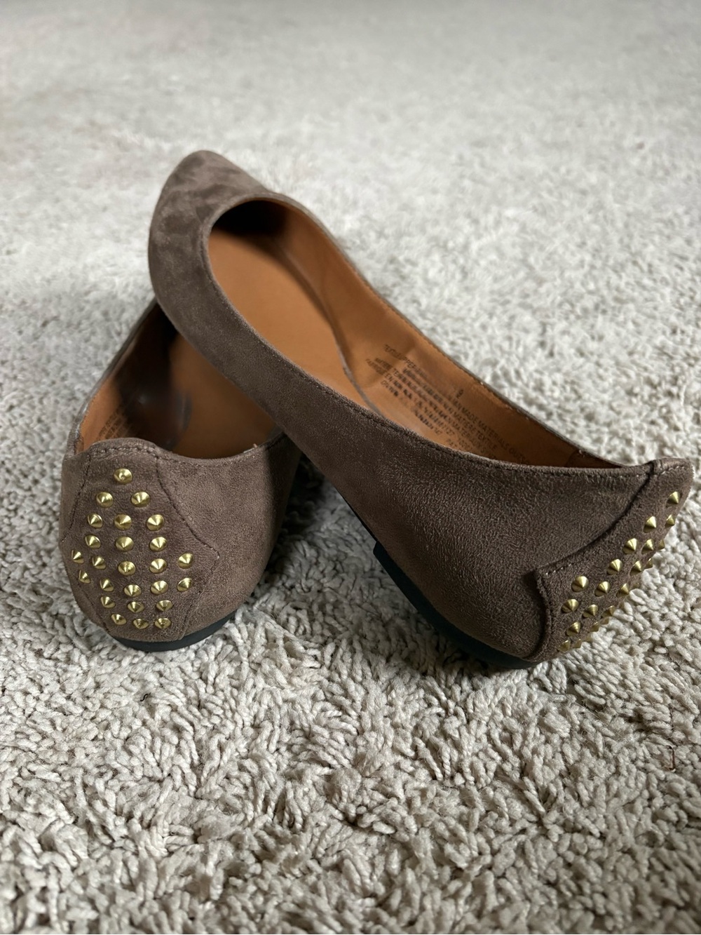 Mossimo Supply Co. Brown Suede Studded Flats